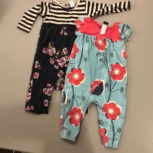 Two adorable Tea Collection rompers